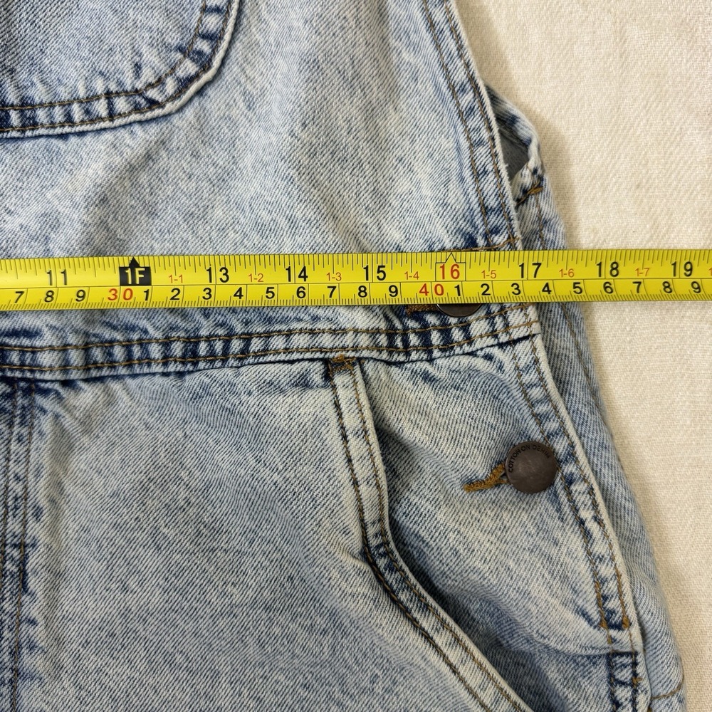 Cotton On Original Denim Bib Shortalls Womens Size 6 Light Wash Short Overalls - Picture 10 of 13